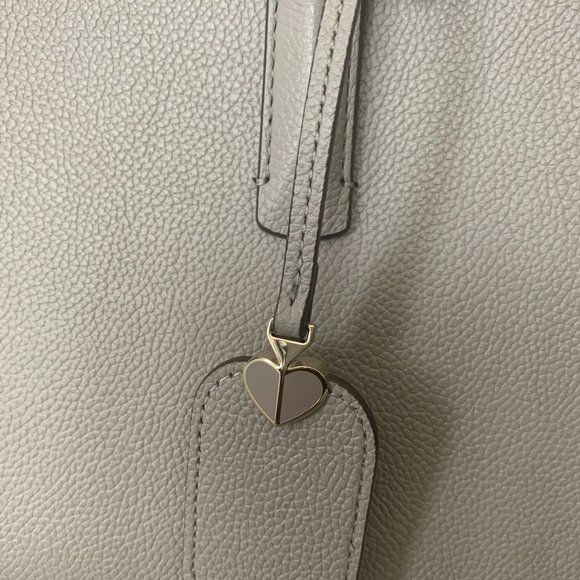 Kate Spade Margaux Medium Satchel Bag True Taupe Crossbody Gray - Picture 7 of 14